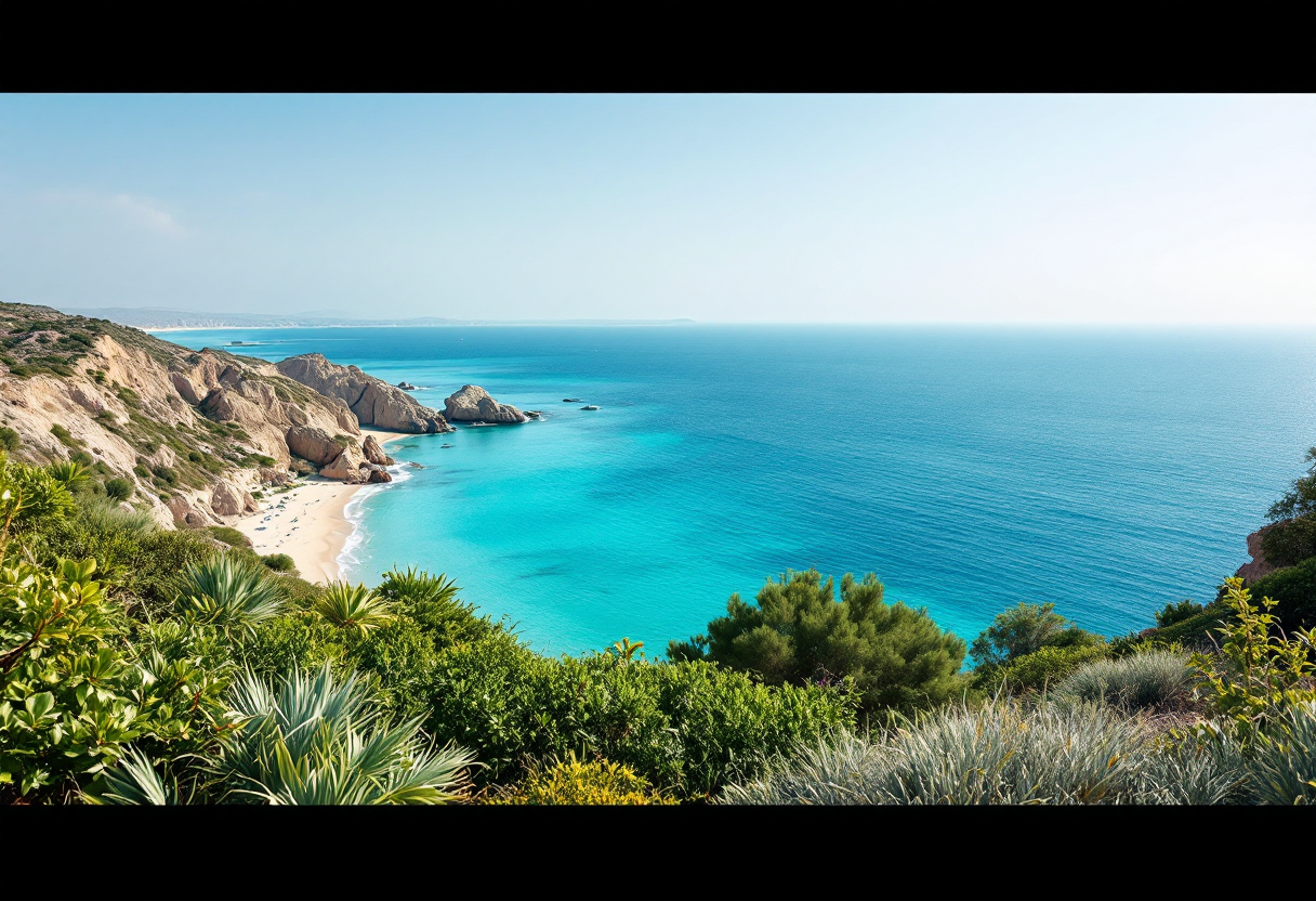 Vista panoramica di un centro benessere nel Golfo Arabico