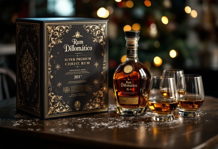 Box regalo di classe con Rum Diplomático per Natale