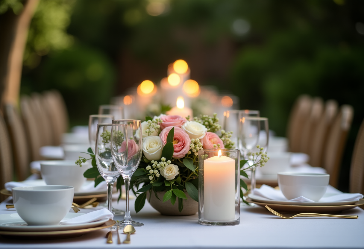 Matrimonio elegante e sostenibile con decorazioni eco-friendly