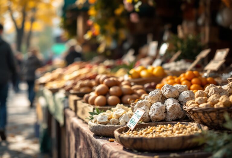 Immagine di un evento gastronomico in Italia con piatti tipici