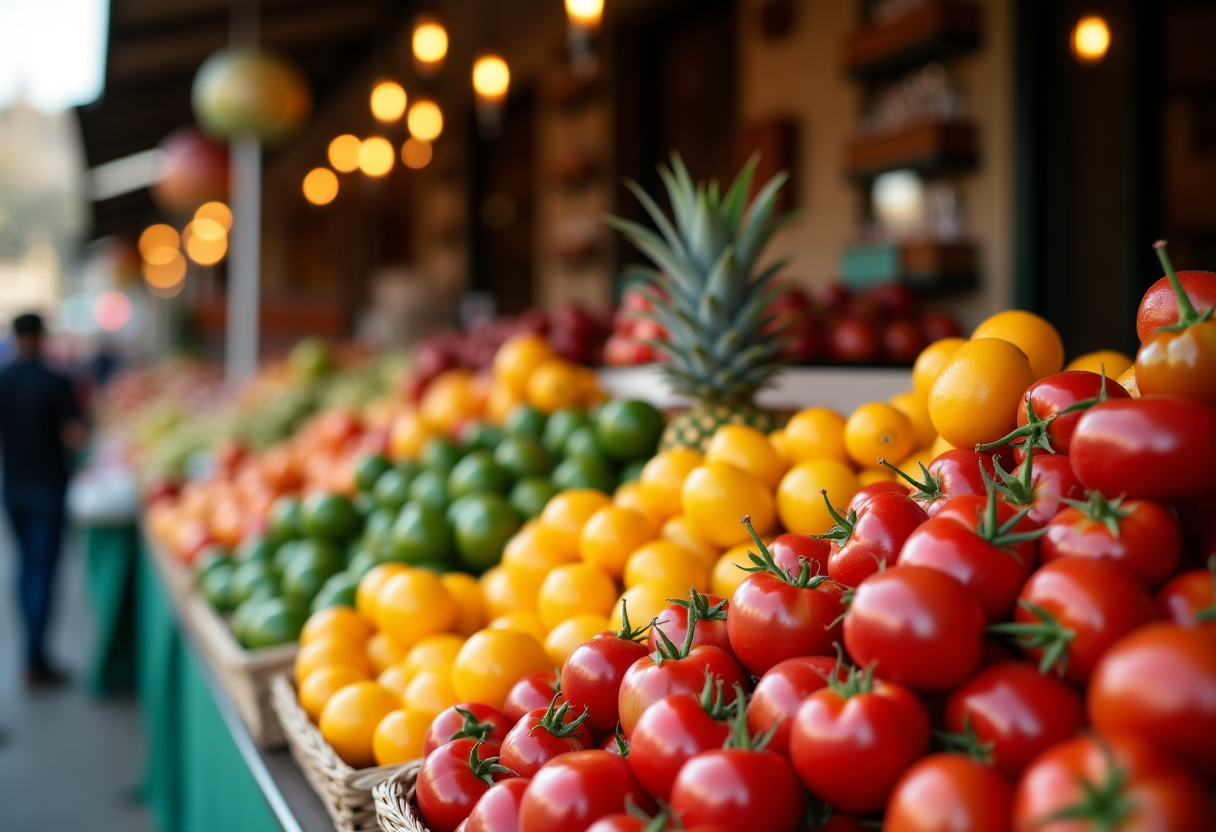 Immagine di un evento gastronomico in Italia con piatti tipici