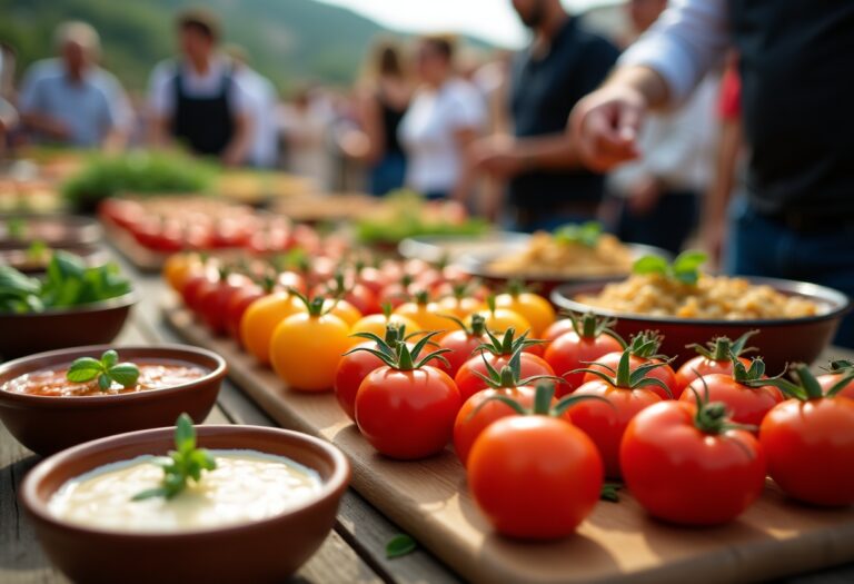 Festa culinaria con piatti tipici e chef rinomati