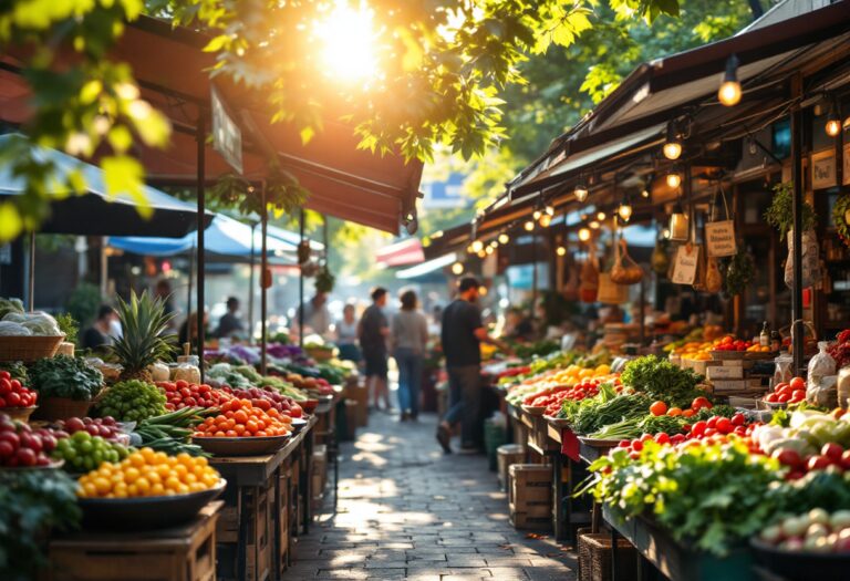 Immagine di un evento gastronomico in Italia con piatti tipici