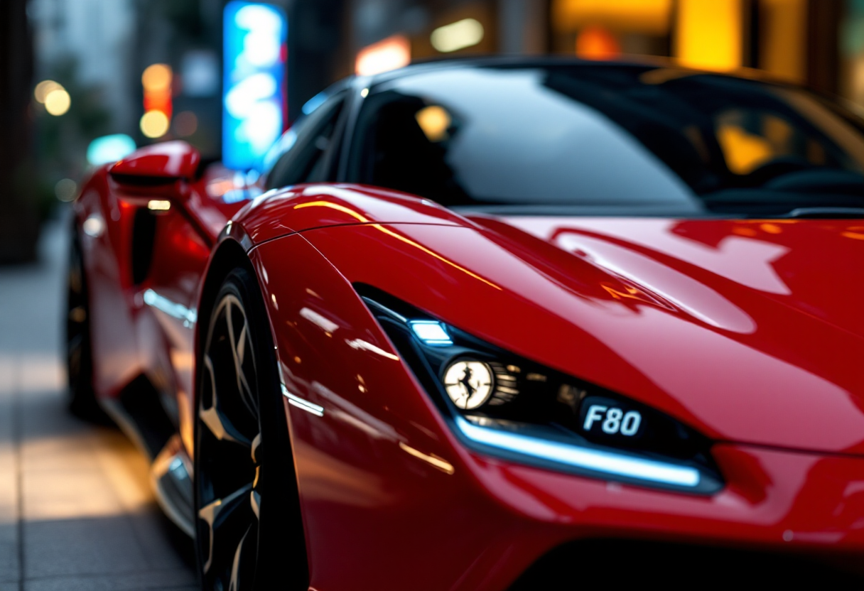 Ferrari F80 ibrida in mostra in Asia