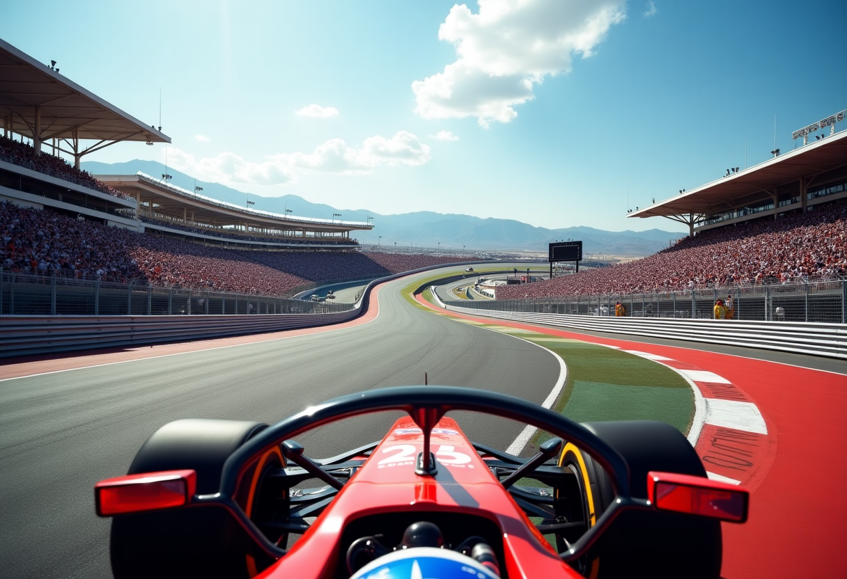 Auto da corsa al Gran Premio di Formula 1 di Las Vegas