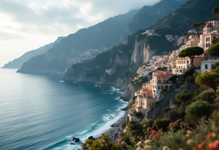 Panorama di un romantico paesaggio italiano