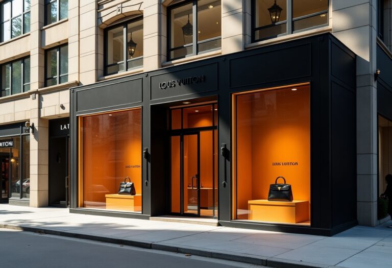 Negozio Louis Vuitton a New York con design elegante