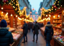 Mercatini di Natale in Polonia con decorazioni festive