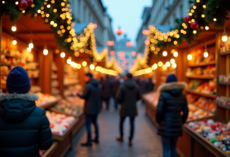 Mercatini di Natale in Polonia con decorazioni festive