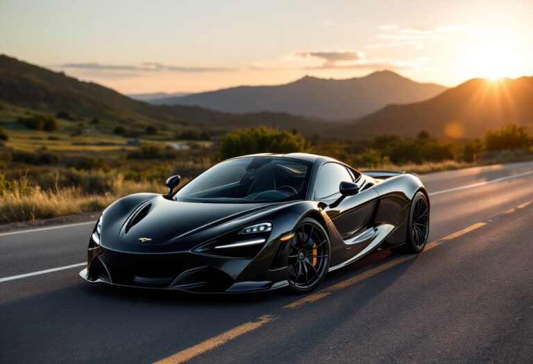 McLaren 750S in esposizione con design aerodinamico