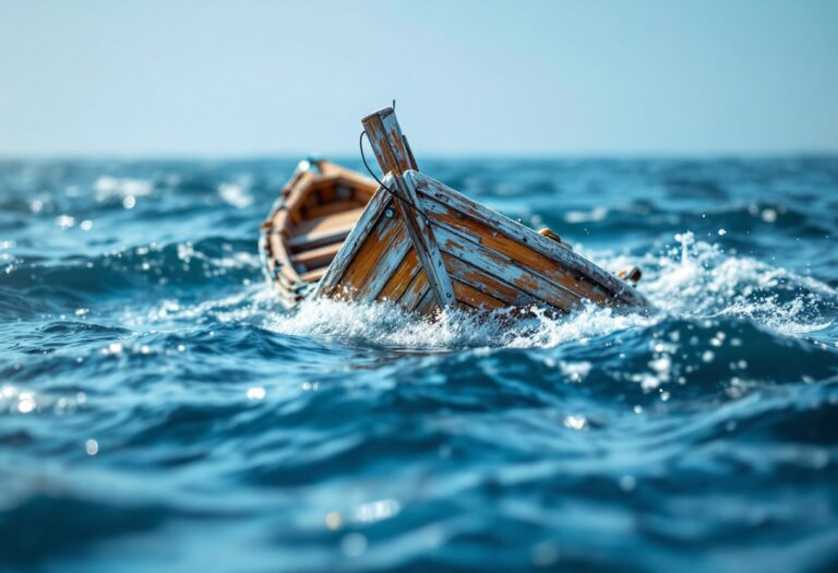 Imbarcazione turistica naufragata nel Mar Rosso