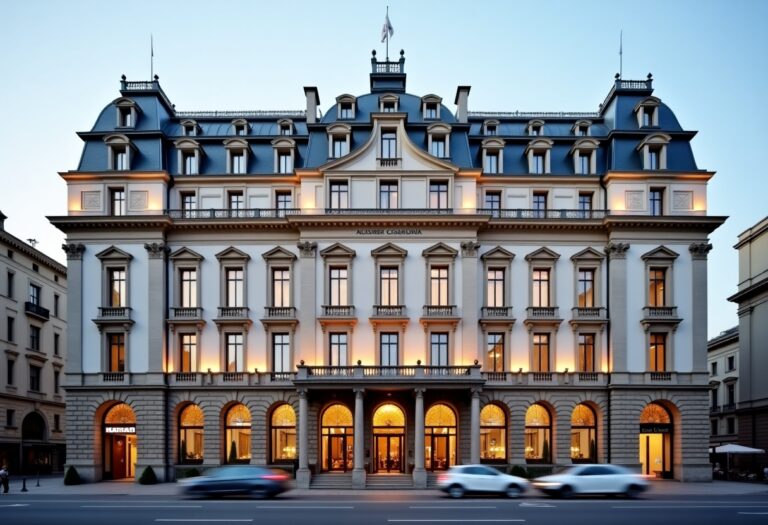 Vista del Palazzo Cordusio Gran Meliá, un hotel di lusso a Milano