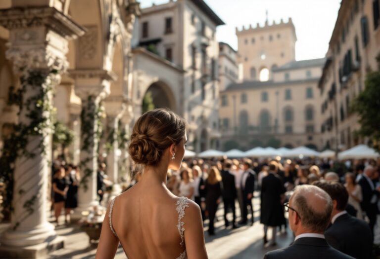 Vista panoramica di Urbino, città d'arte italiana