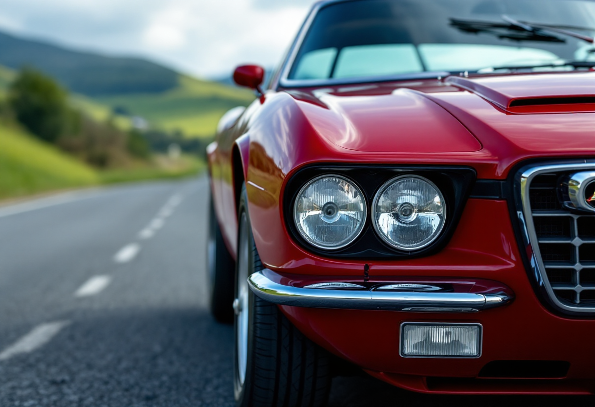 Alfa Romeo 33 Stradale in un ambiente urbano elegante