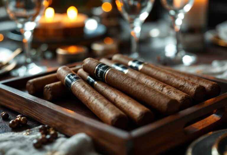 Cigarri di lusso Davidoff in un elegante astuccio