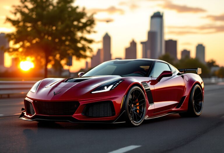 Corvette ZR1 in azione su pista ad alta velocità