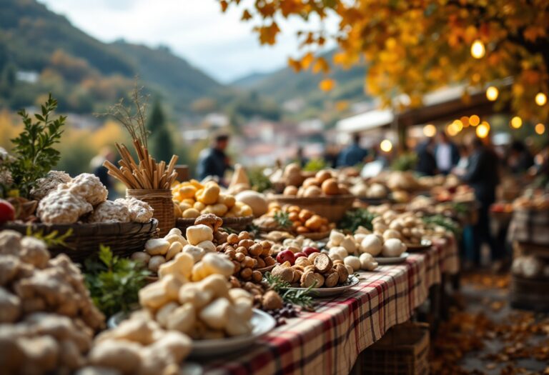 Piatto autunnale con ingredienti freschi e colorati