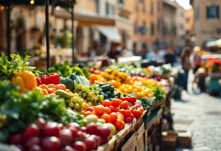 Immagine di un evento gastronomico in Italia con piatti tipici