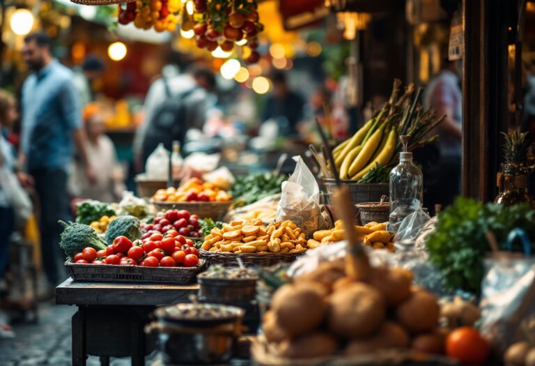 Un piatto tipico italiano durante un evento culinario