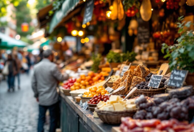 Manifestazione culinaria in Italia con piatti tipici