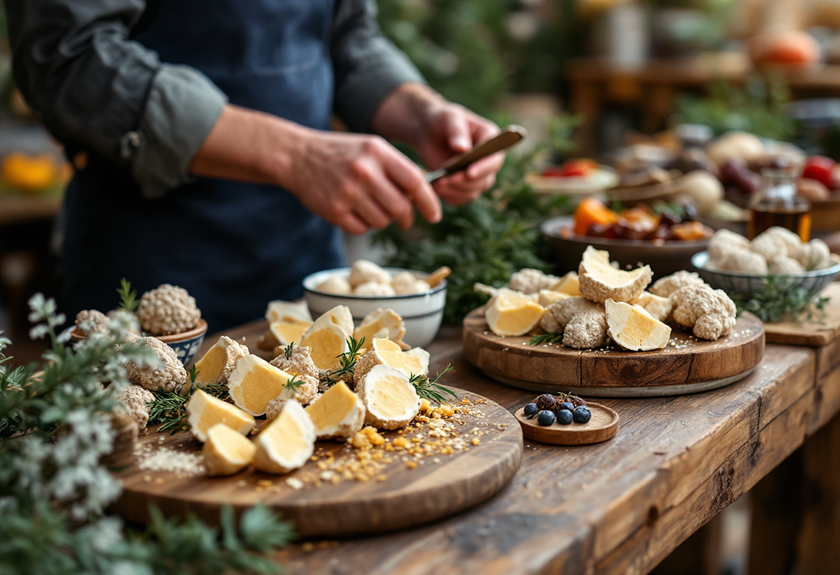 Festa culinaria con piatti tipici italiani