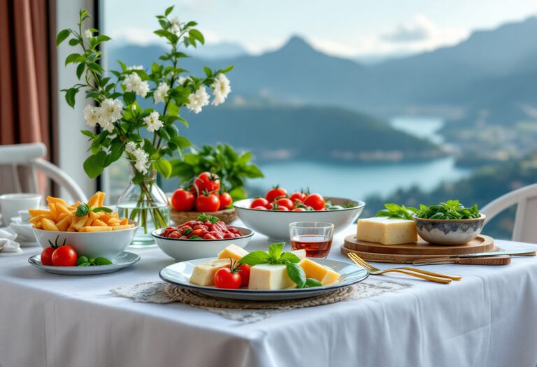 Immagine di un evento gastronomico in Italia con piatti tipici