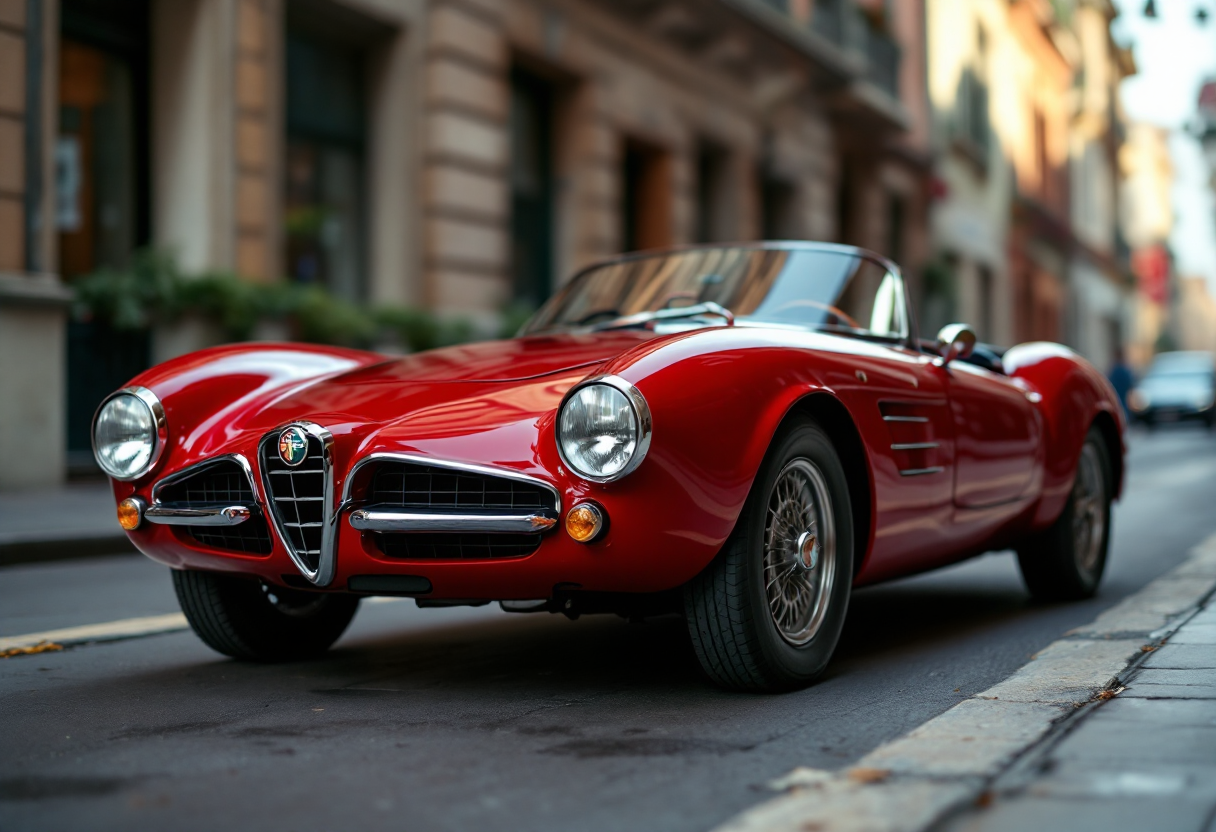 Auto classiche Alfa Romeo in esposizione