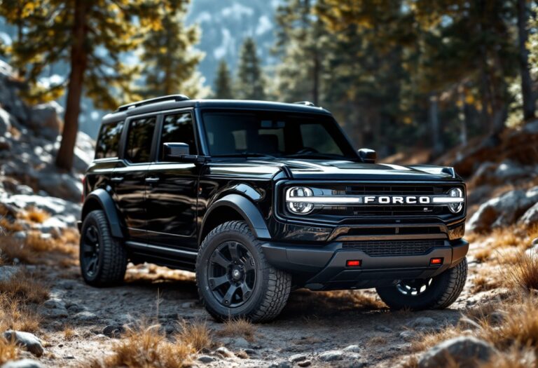 Ford Bronco Black Ice Edition in un paesaggio urbano