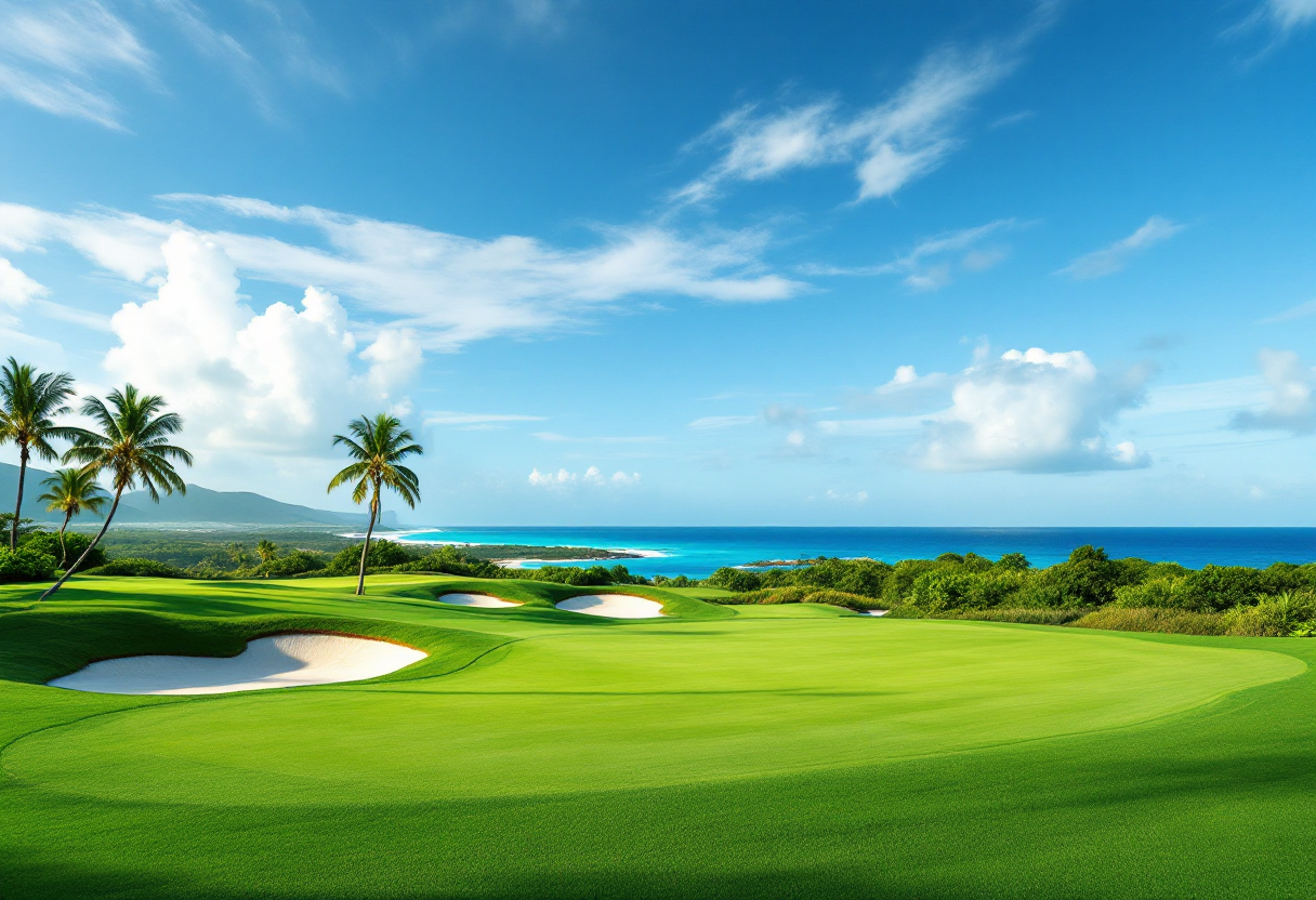 Campo da golf con vista sul mare a Barbados