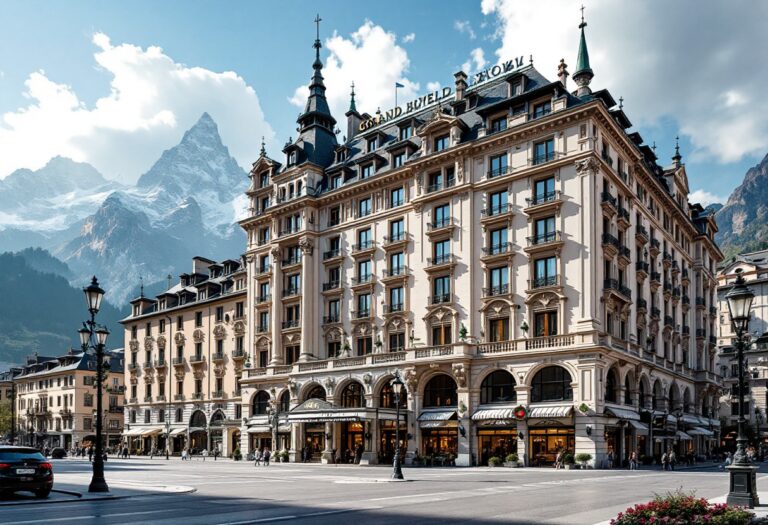 Vista del Grand Hotel Savoia a Cortina d'Ampezzo