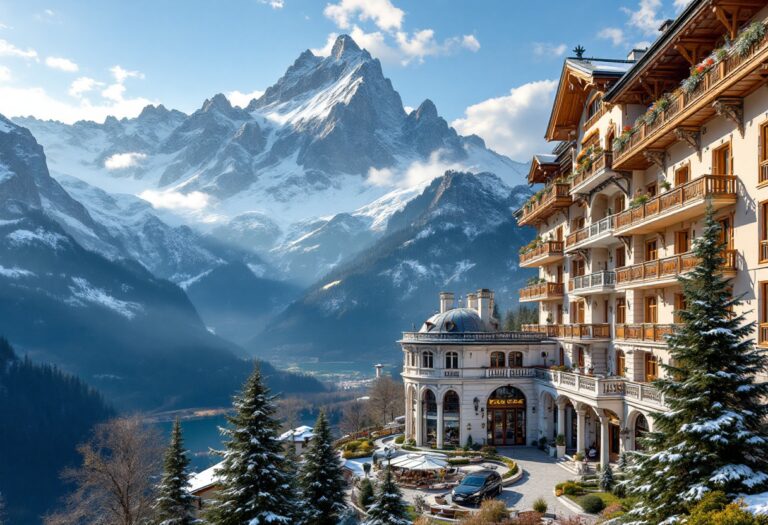 Vista del Grand Hotel Savoia a Cortina d'Ampezzo