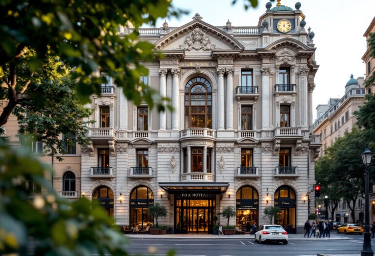 Vista di un hotel di lusso a Roma, capitale europea degli investimenti