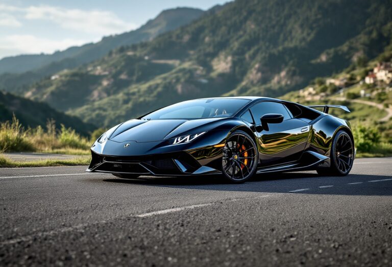 Lamborghini Temerario in un paesaggio urbano moderno