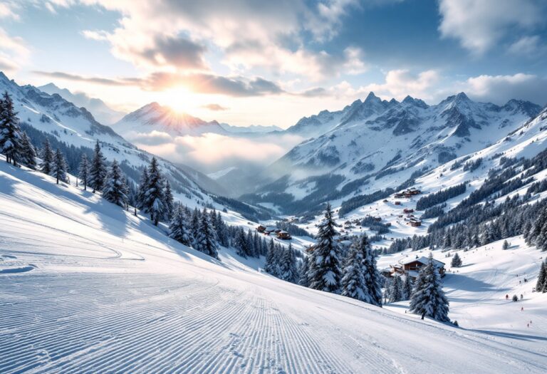 Paesaggio innevato della Val d’Ega in inverno