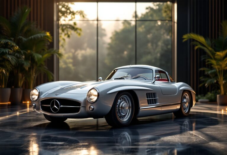 Mercedes-Benz 300 SLR Uhlenhaut Coupe in esposizione