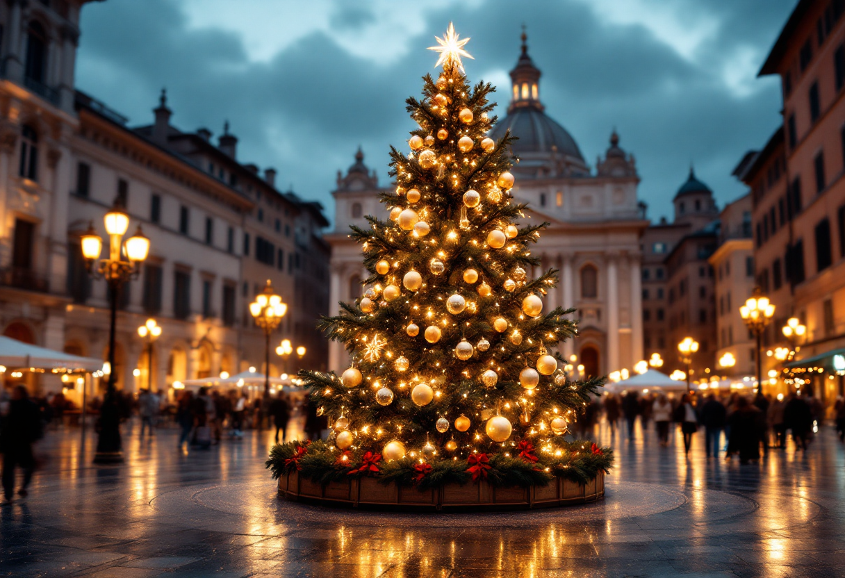 Immagine del progetto di Natale di Roma firmato Bvlgari