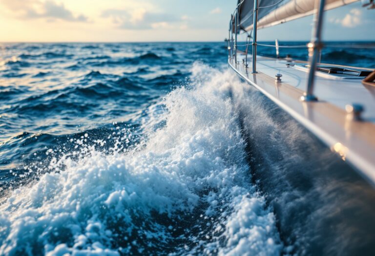 Immagine della regata dell'Accademia Navale in azione