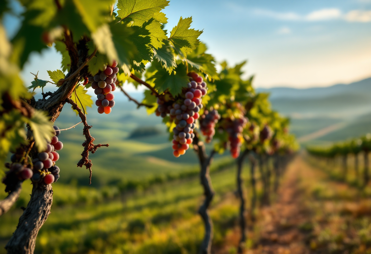 Vigna di Sangiovese nel terroir di Fèlsina