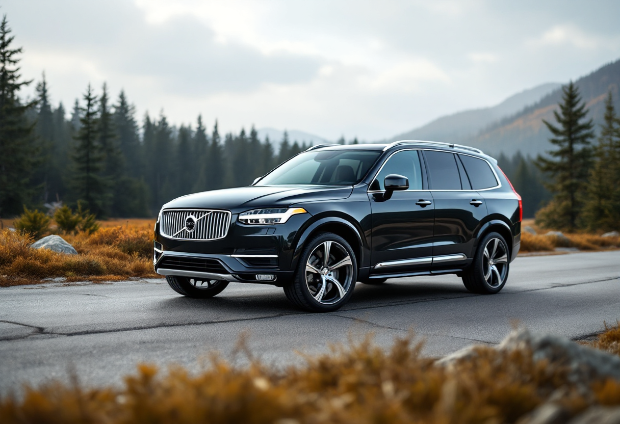 Volvo XC90 in un paesaggio scandinavo elegante