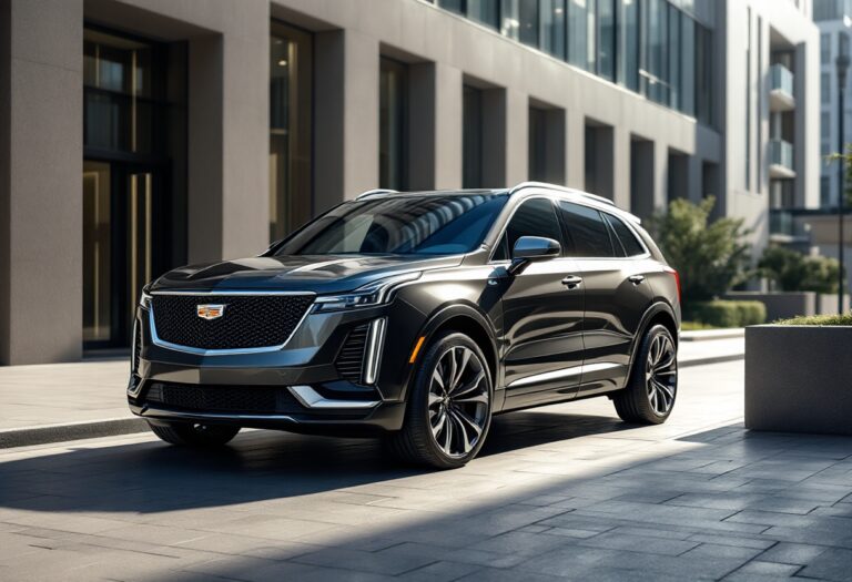 Vista della Cadillac Lyriq-V, un SUV elettrico di lusso