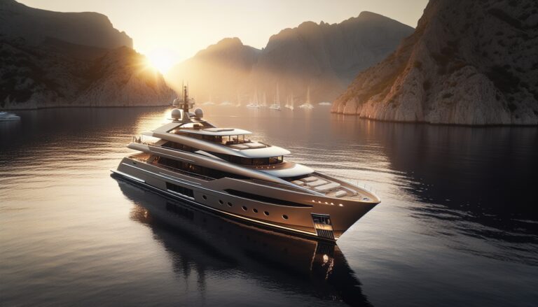 Immagine di un yacht di lusso sostenibile e innovativo