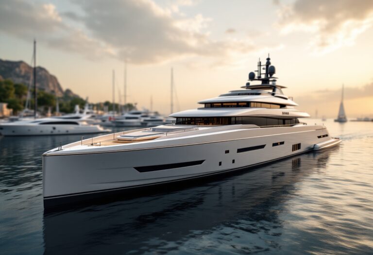 Super yacht Diamond Binda che naviga in acque cristalline