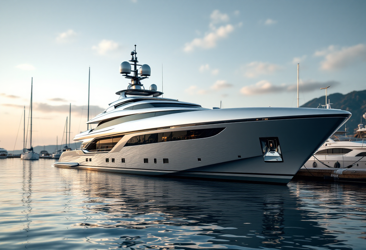 Yacht Diamond Binta di Tankoa Yachts in un porto