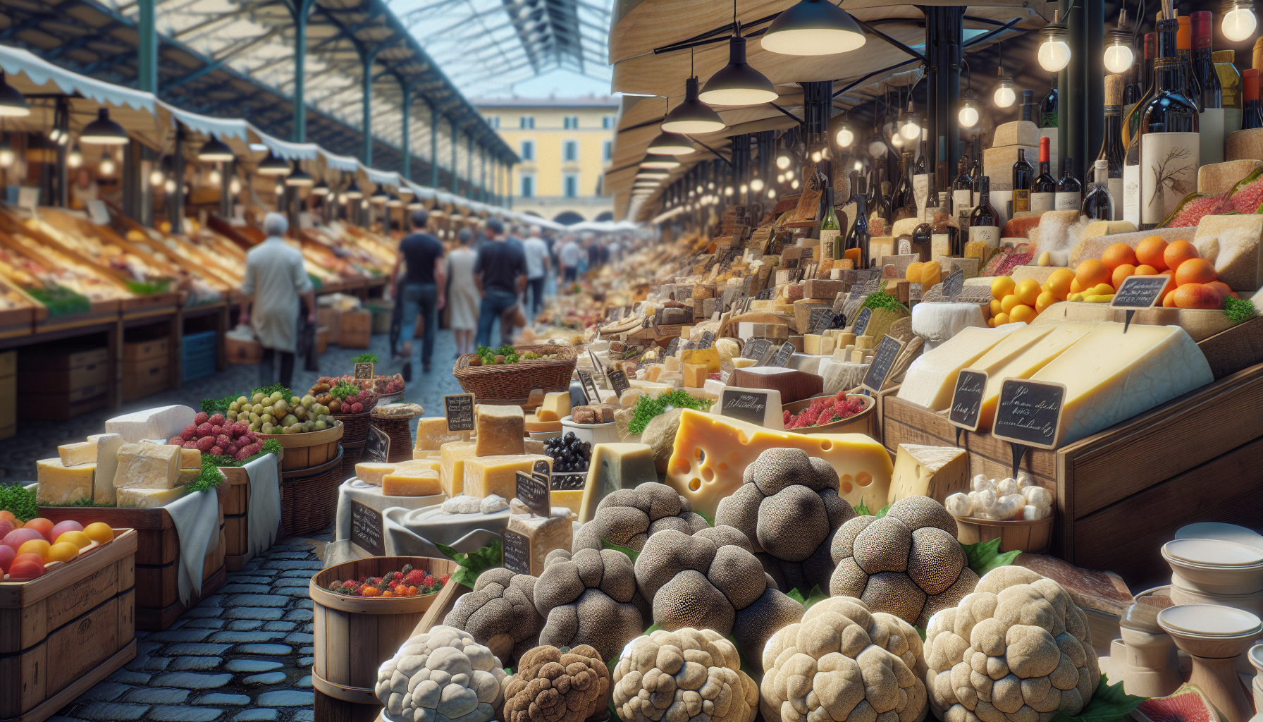 Immagine di un evento gastronomico in Italia con piatti tipici