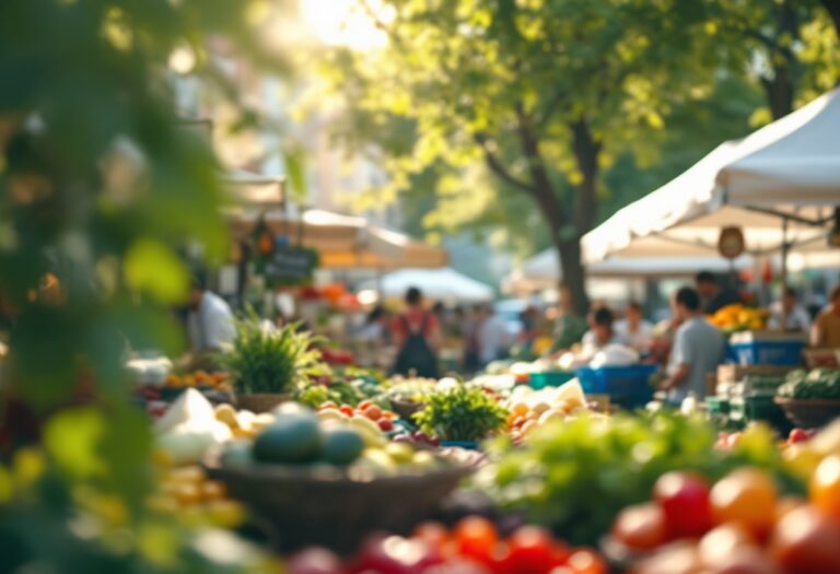 Immagine di un evento gastronomico in Italia con piatti tipici