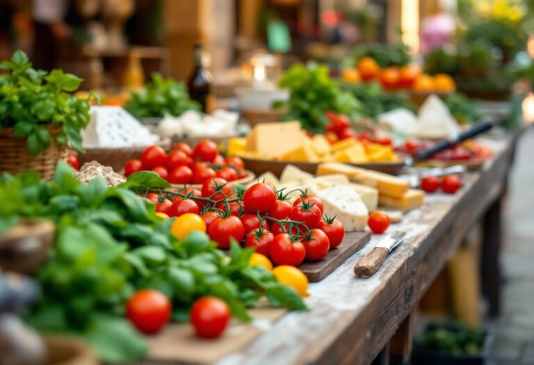 Cucina italiana durante un evento gastronomico