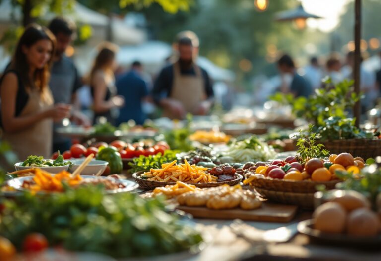 Immagine di un evento gastronomico in Italia