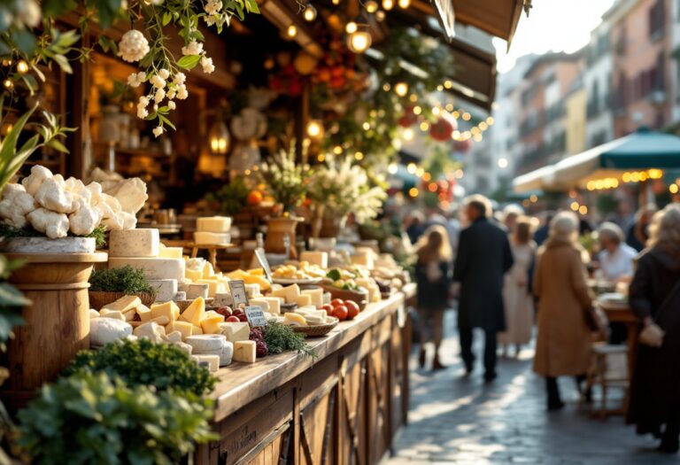 Festa culinaria con piatti tipici italiani