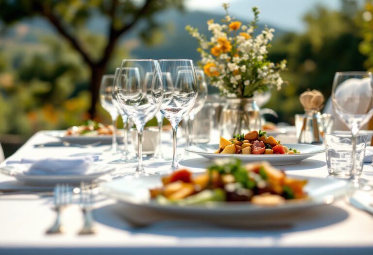 Immagine di un evento gastronomico con piatti deliziosi