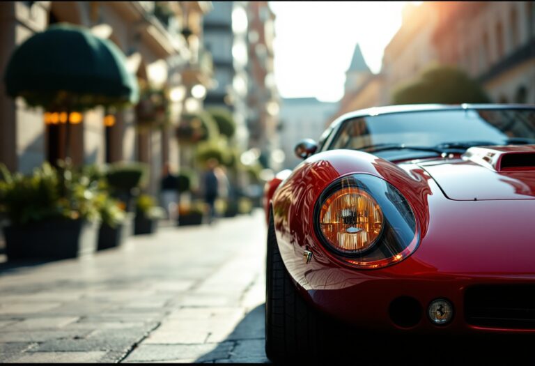 Ferrari GTO in esposizione, simbolo di ingegneria e design